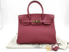 HERMES Togo Birkin 30 Rouge H W Stamp Handbag