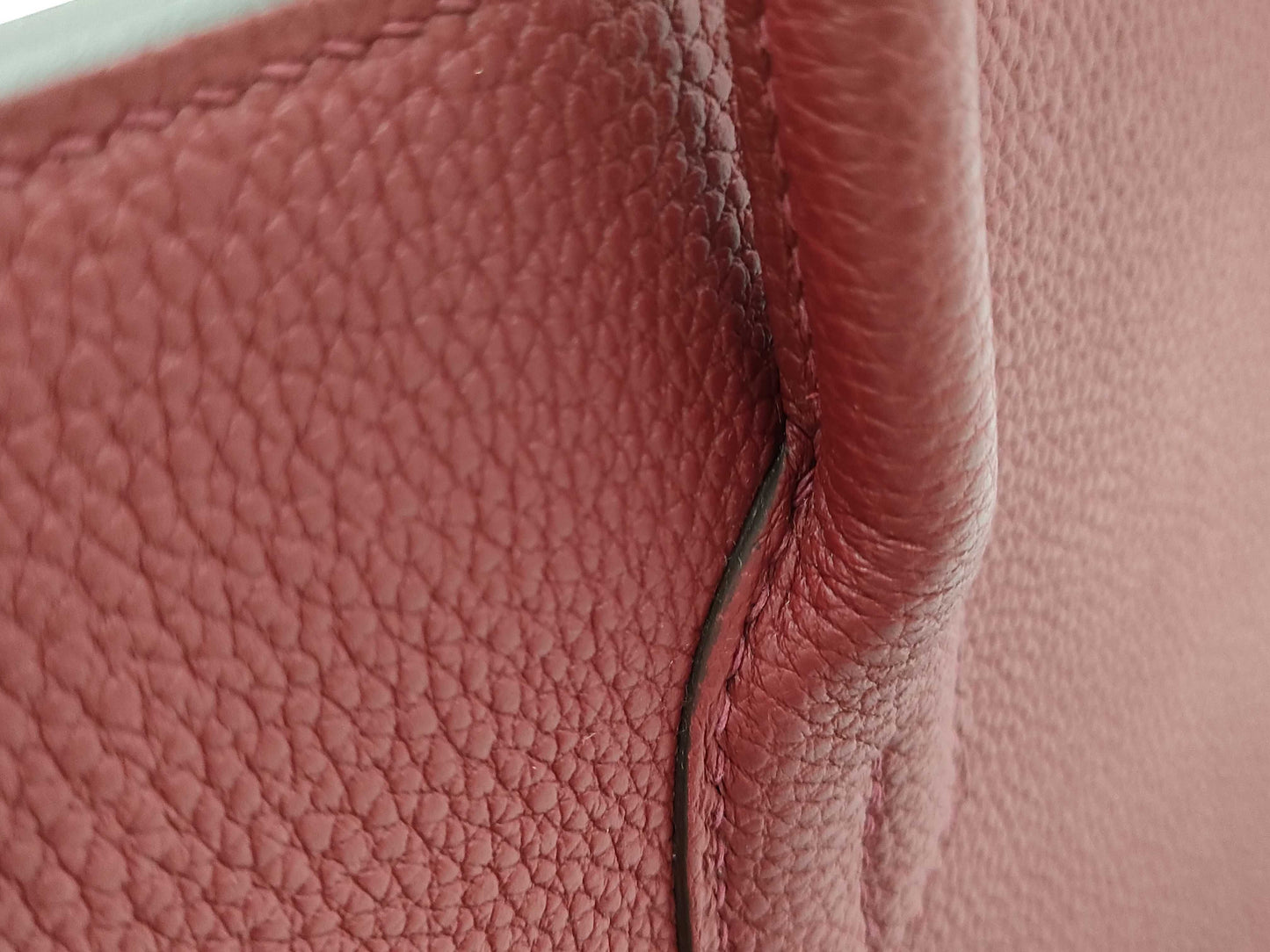 HERMES Togo Birkin 30 Rouge H W Stamp Handbag