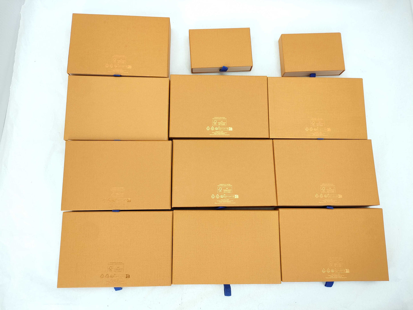 12 Louis Vuitton Empty Boxes, Wallets, etc.