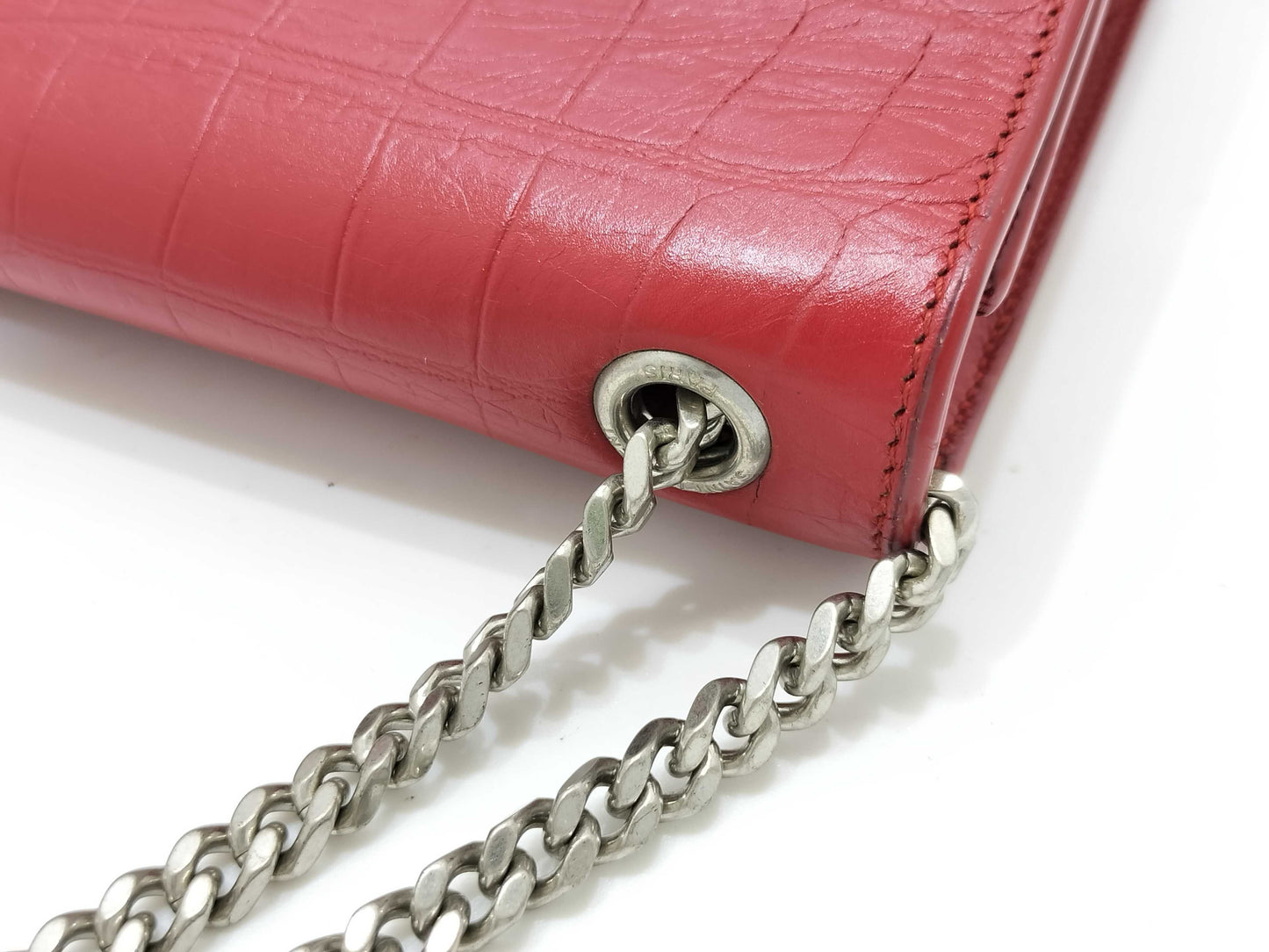 SAINT LAURENT SAINT LAURENT Paris Kate Crocodile Embossed Shoulder Bag Shoulder Bag