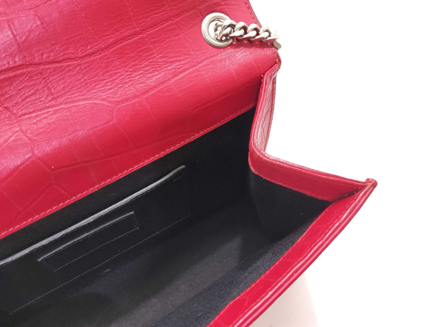 SAINT LAURENT SAINT LAURENT Paris Kate Crocodile Embossed Shoulder Bag Shoulder Bag