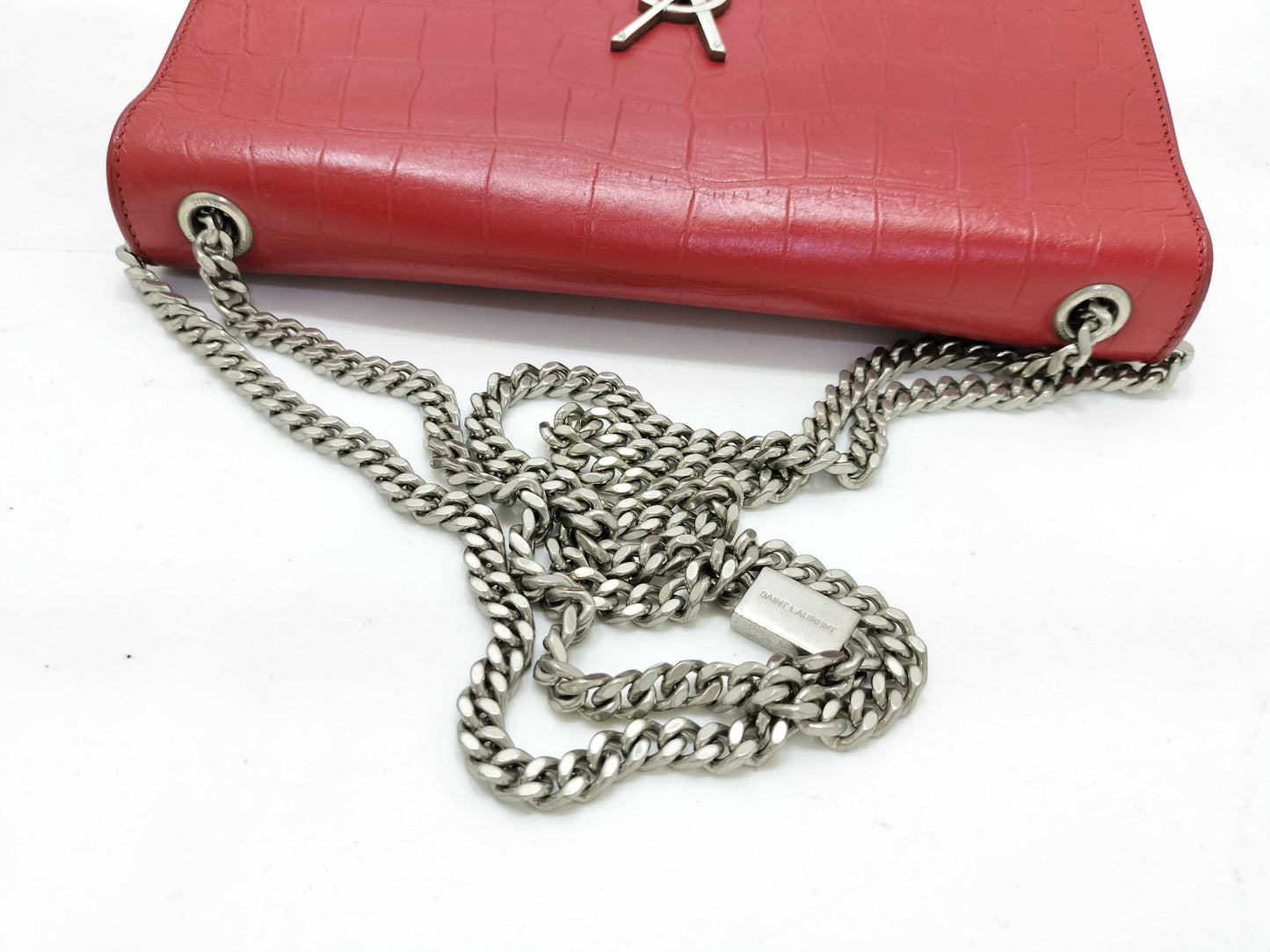 SAINT LAURENT SAINT LAURENT Paris Kate Crocodile Embossed Shoulder Bag Shoulder Bag