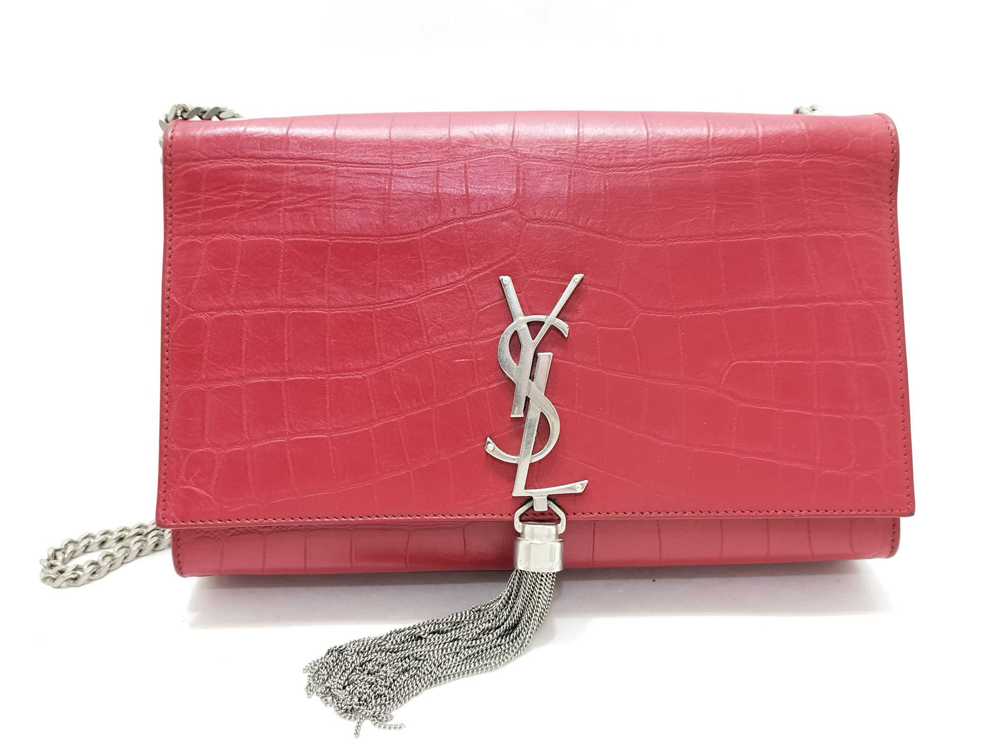 SAINT LAURENT SAINT LAURENT Paris Kate Crocodile Embossed Shoulder Bag Shoulder Bag