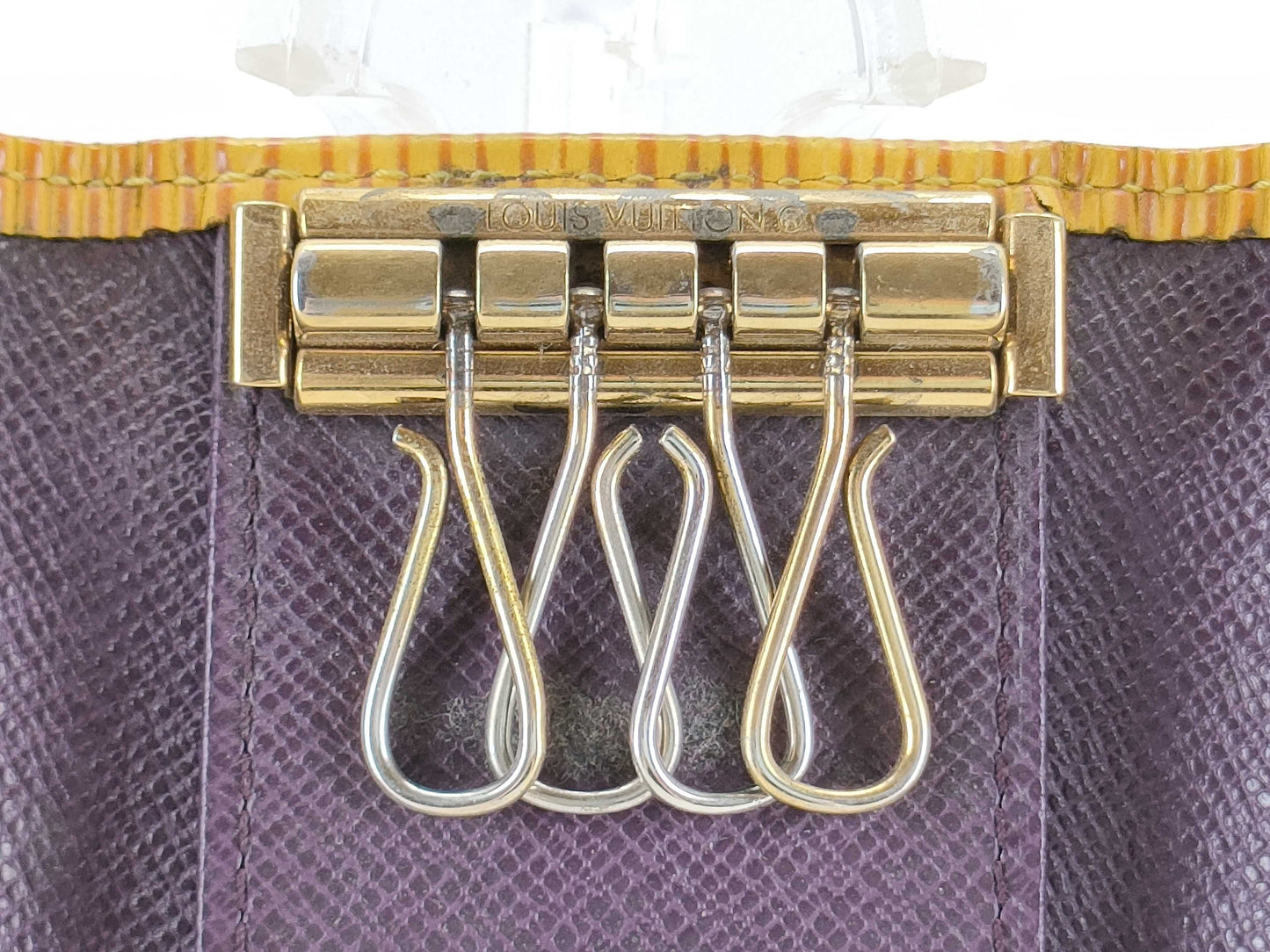 LOUIS VUITTON RFID Unverifiable CA0012 Epi Louis Vuitton 4-Ring Key Case/Key Holder