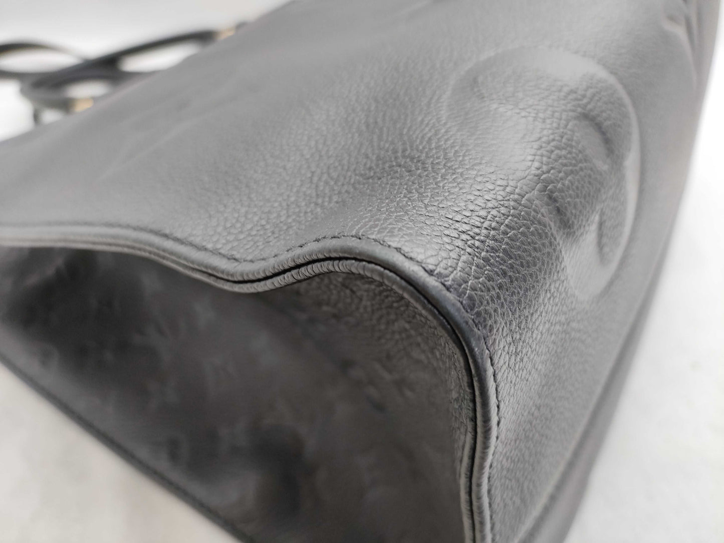 LOUIS VUITTON RFID Verified, Serial Number Unverifiable, Monogram Empreinte On-the-Go GM M44925 Black Handbag, RFID Enabled