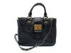 Miu Miu 2-way Madras Leather Handbag with Strap, Gold Hardware
