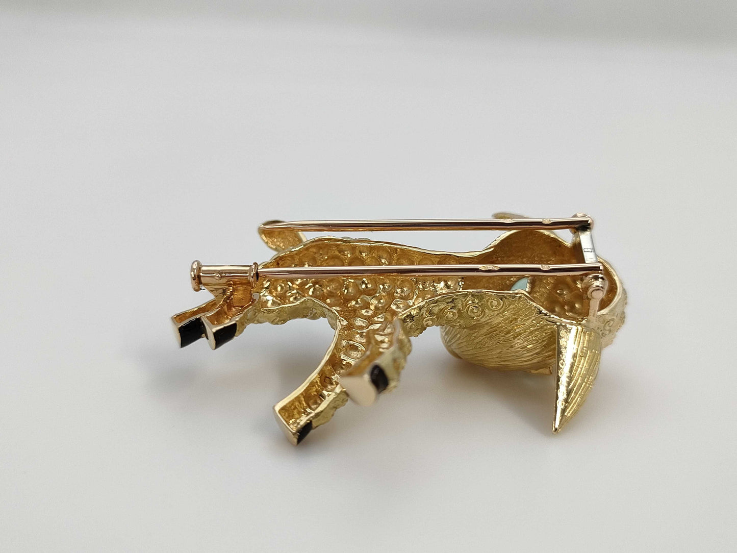 Van Cleef & Arpels Vintage Sheep Tourmaline Brooch in Yellow Gold 750, 15.9g