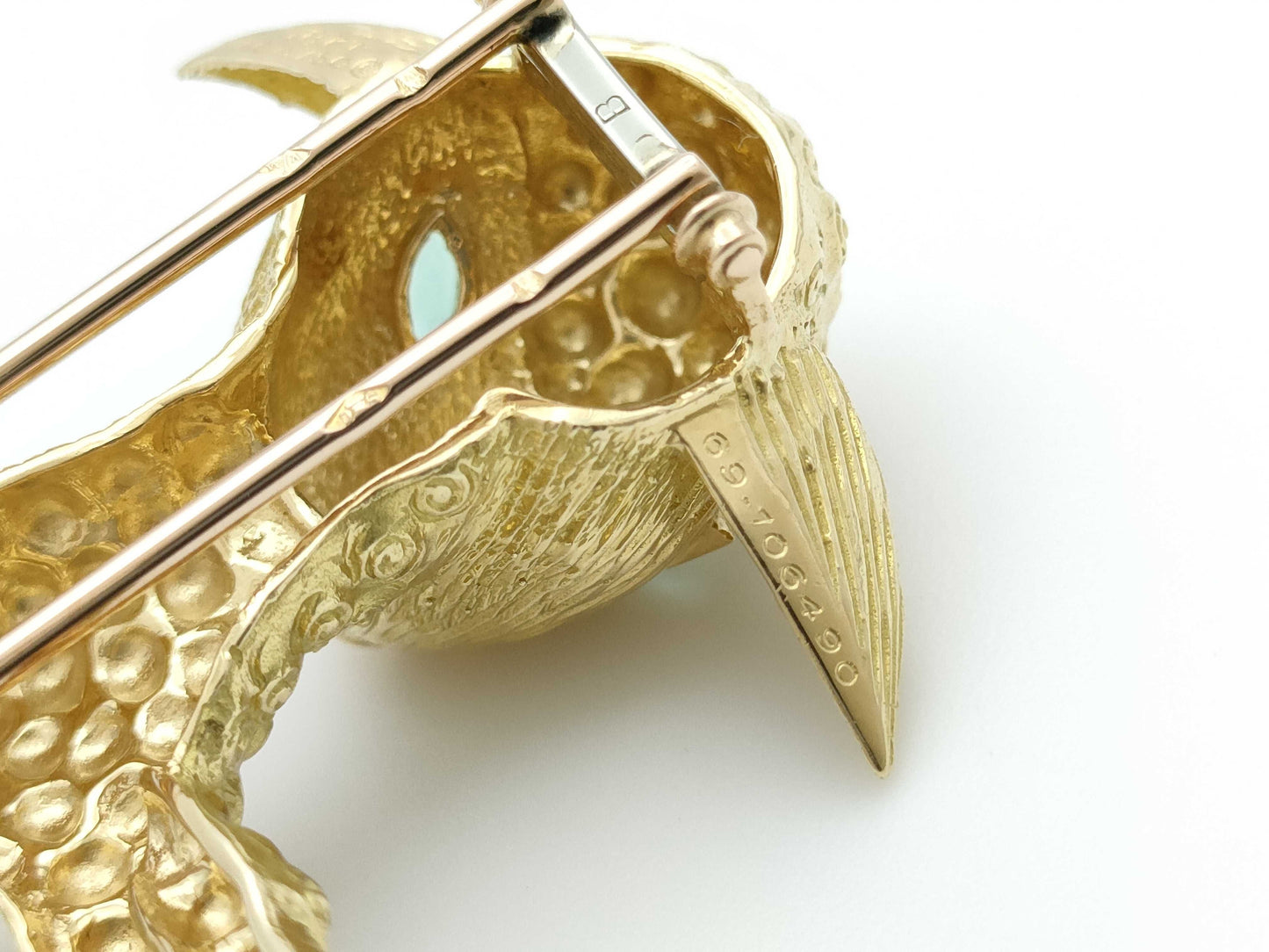 Van Cleef & Arpels Vintage Sheep Tourmaline Brooch in Yellow Gold 750, 15.9g