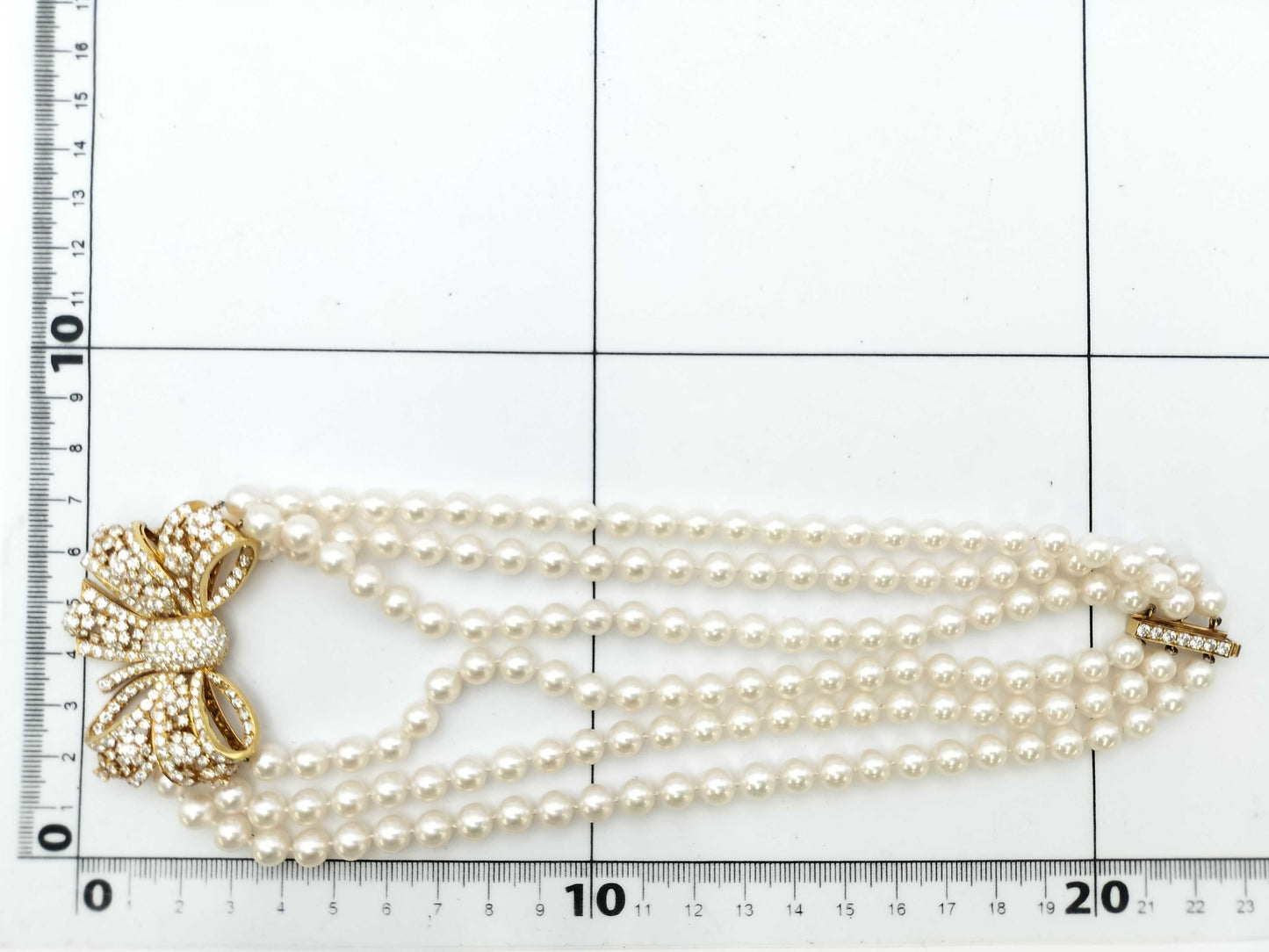 Van Cleef & Arpels Vintage Ribbon Diamond Necklace in 18K Yellow Gold