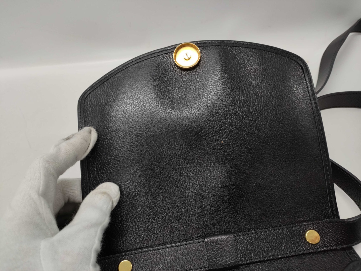 SAINT LAURENT YSL All Leather Embroidered Vintage Shoulder Bag
