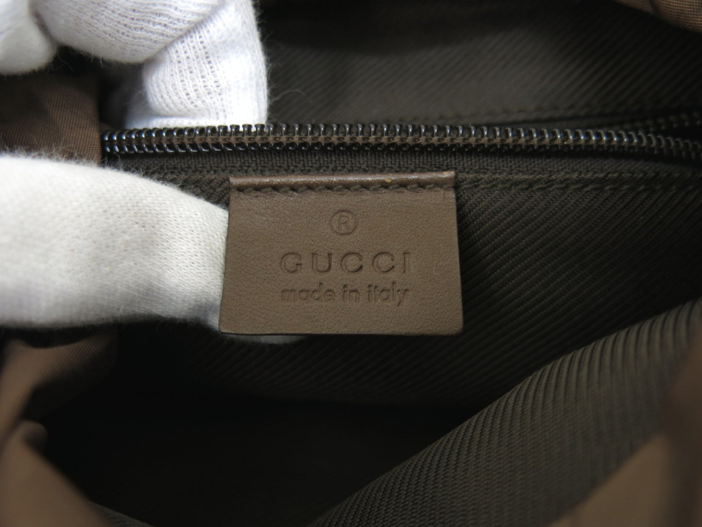 GUCCI GUCCI Gucci GG Canvas Leather Backpack Brown Beige Backpack