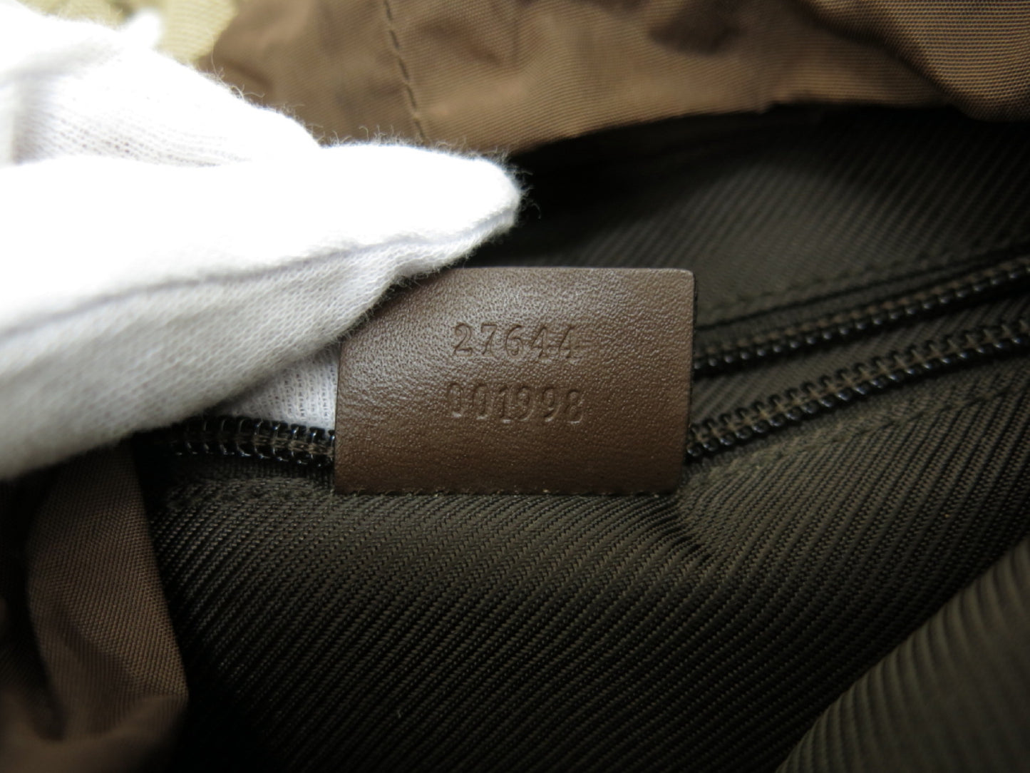 GUCCI GUCCI Gucci GG Canvas Leather Backpack Brown Beige Backpack