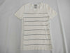 CHANEL CHANEL P23260 Short Sleeve Sweater with Coco Mark Mesh, White/Navy, Size 38, Tops