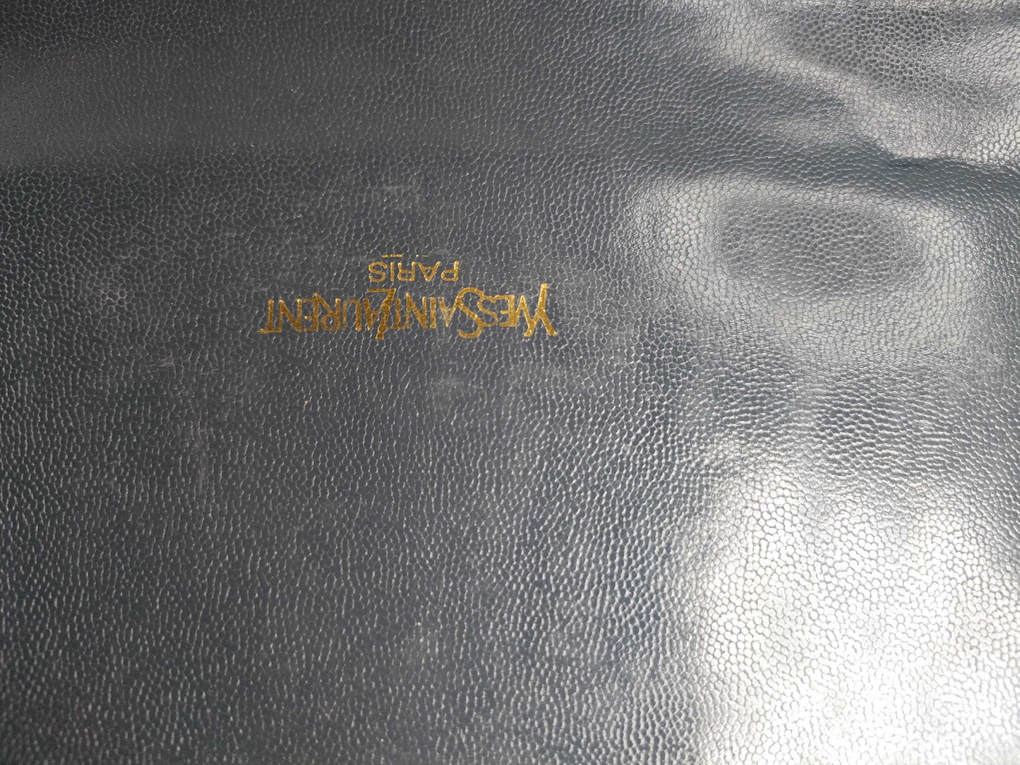 Yves Saint Laurent YSL logo leather shoulder bag