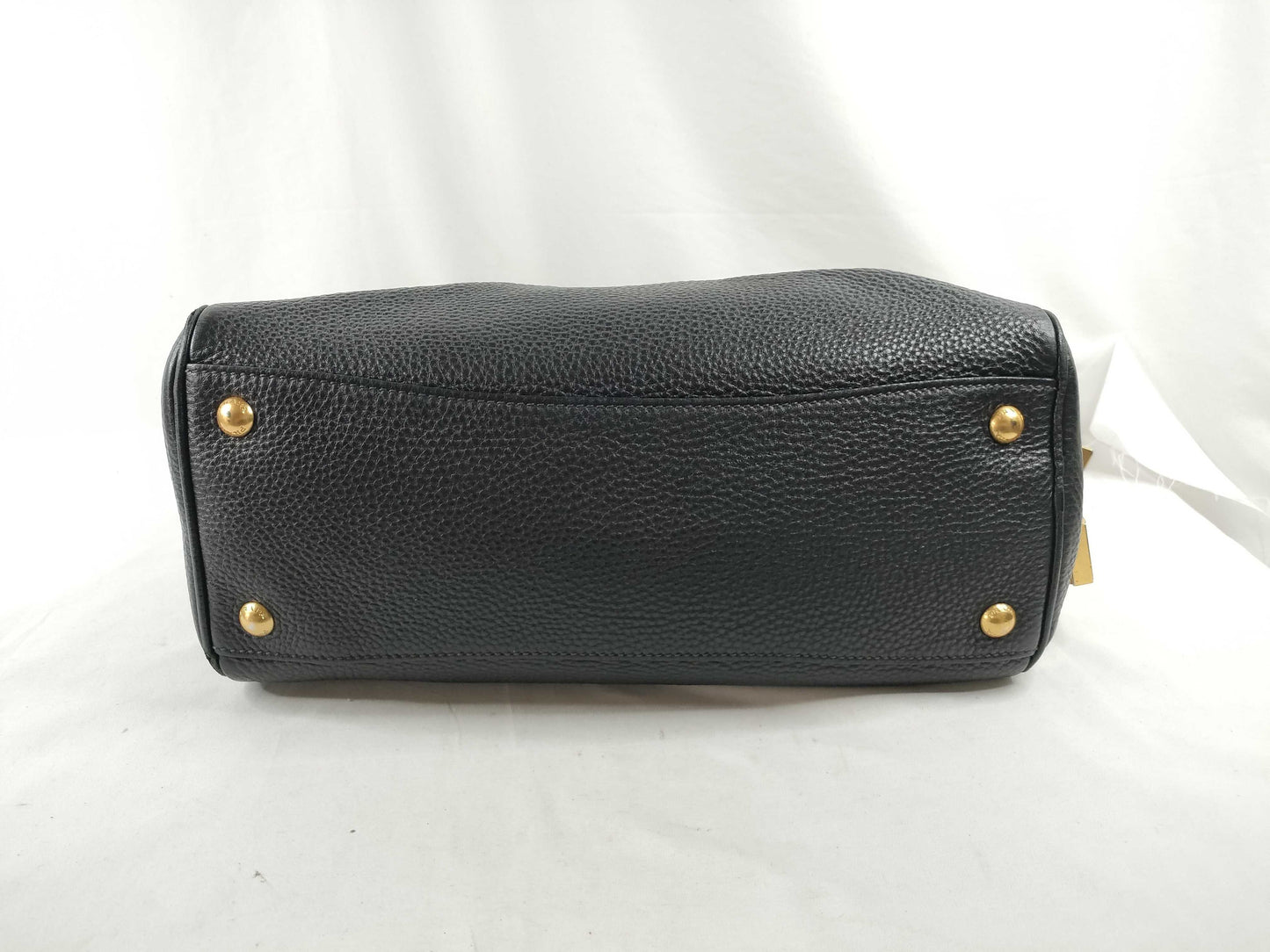 PRADA Vitello Dino Leather 2-Way Handbag with Shoulder Strap