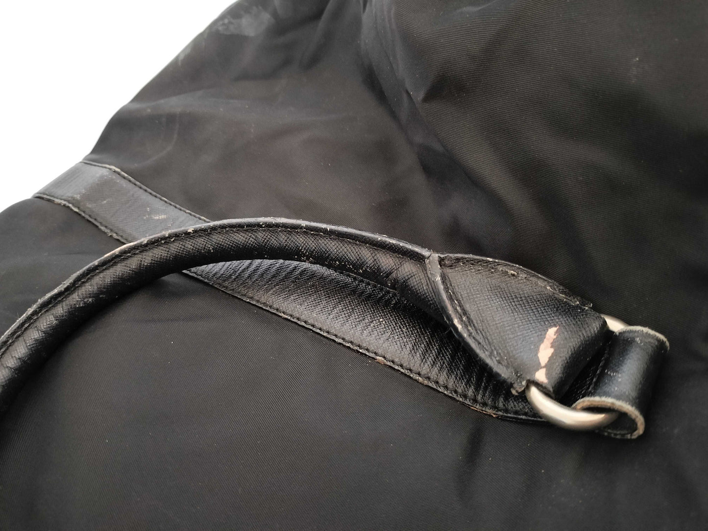 PRADA nylon Prada Boston bag in black nylon.