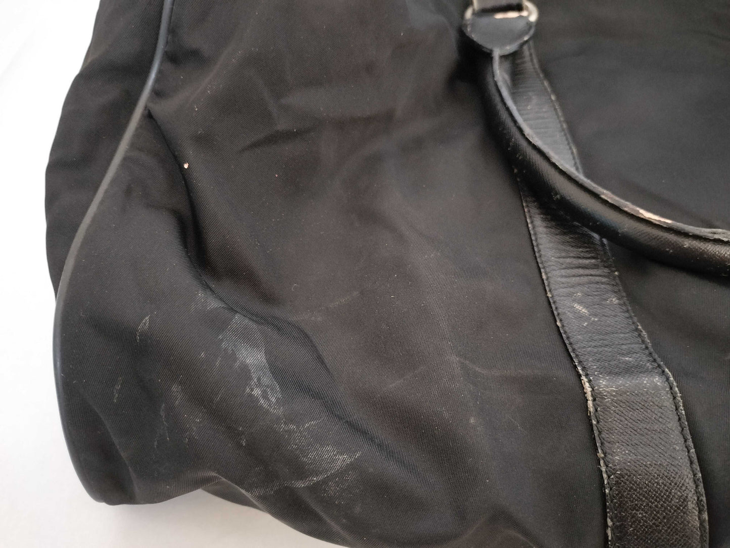 PRADA nylon Prada Boston bag in black nylon.