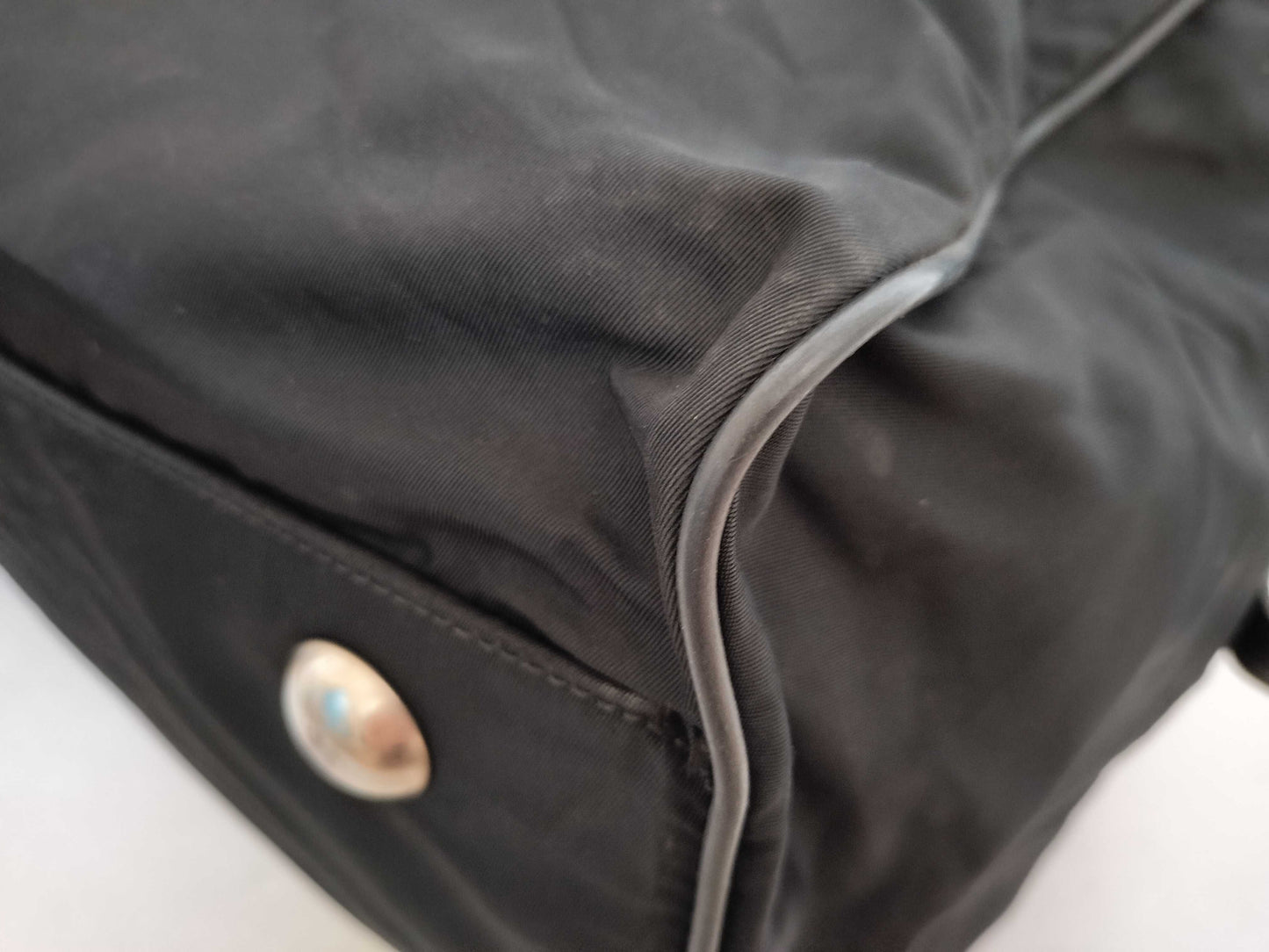 PRADA nylon Prada Boston bag in black nylon.