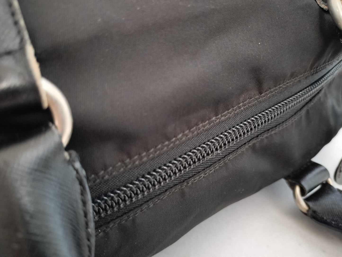 PRADA nylon Prada Boston bag in black nylon.