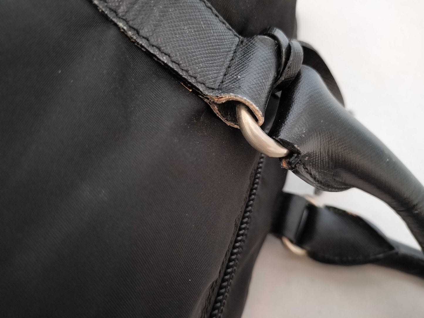 PRADA nylon Prada Boston bag in black nylon.