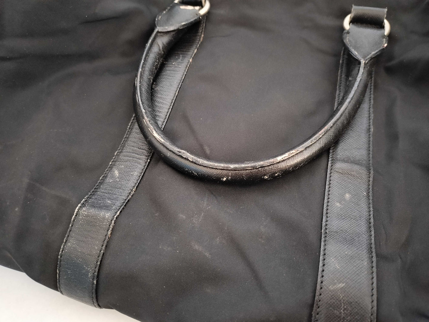PRADA nylon Prada Boston bag in black nylon.