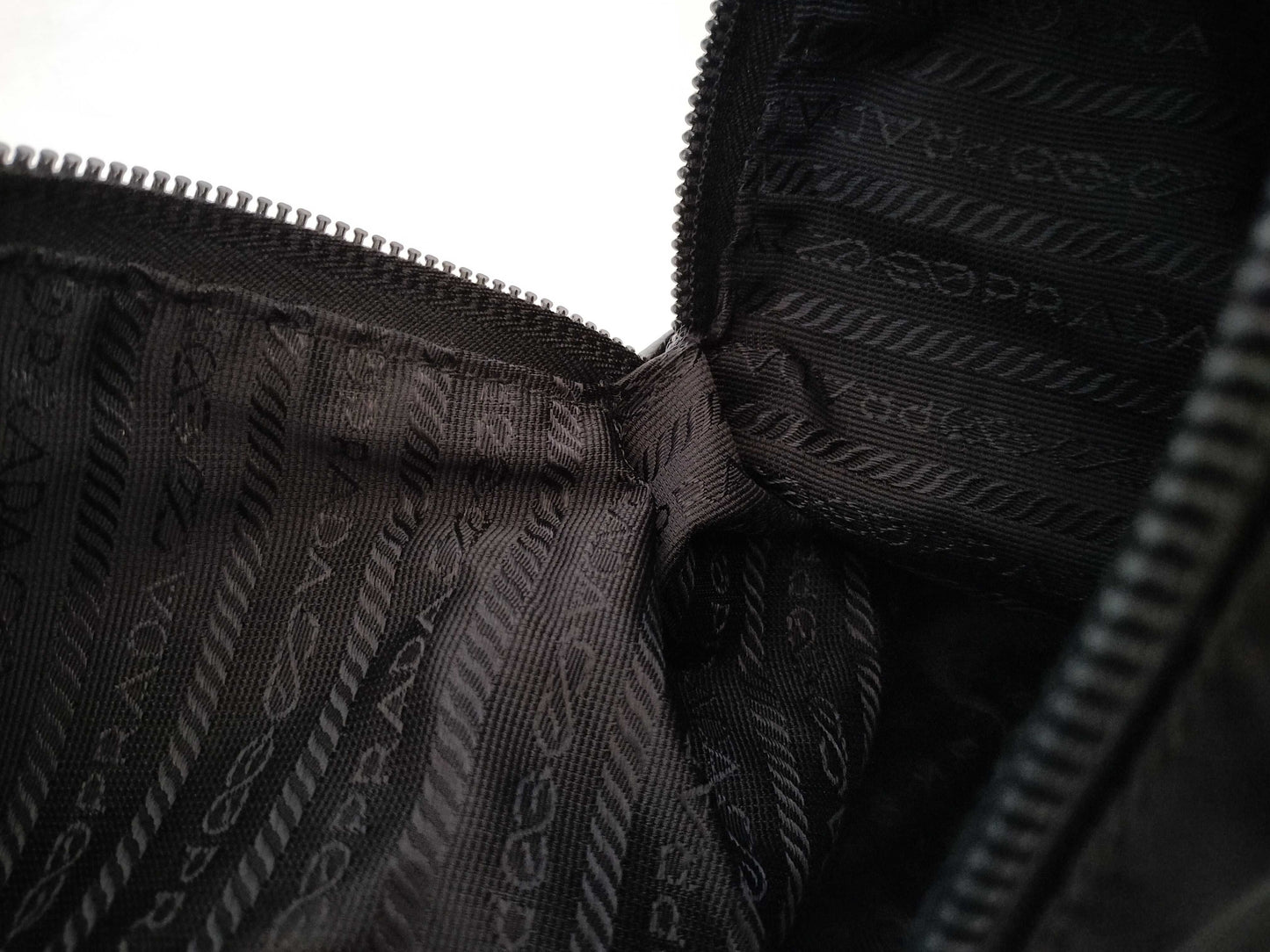 PRADA nylon Prada Boston bag in black nylon.