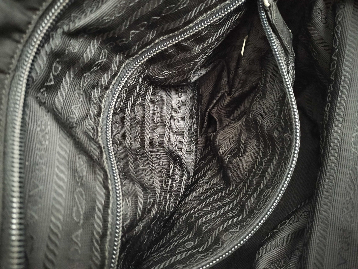PRADA nylon shoulder black handbag