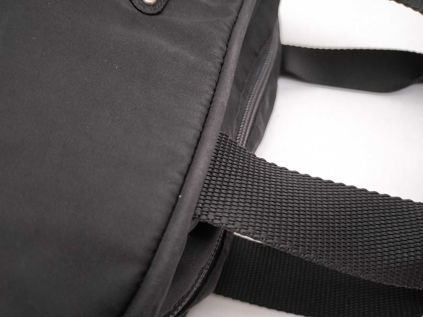 PRADA nylon shoulder black handbag