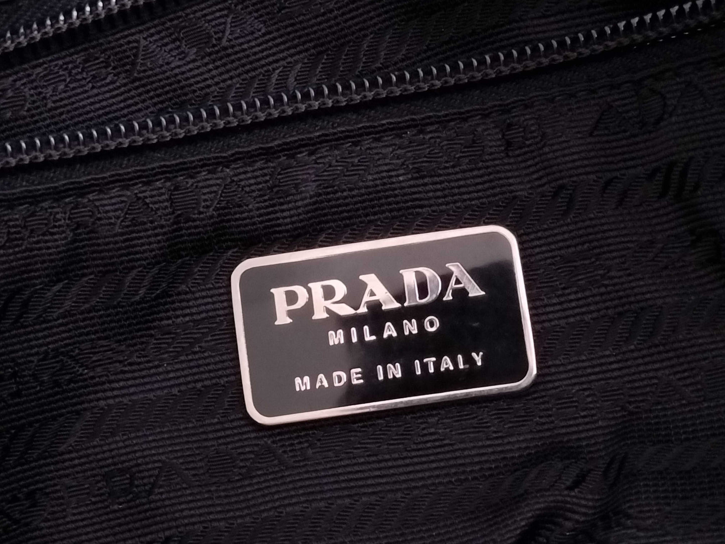 PRADA nylon shoulder black handbag