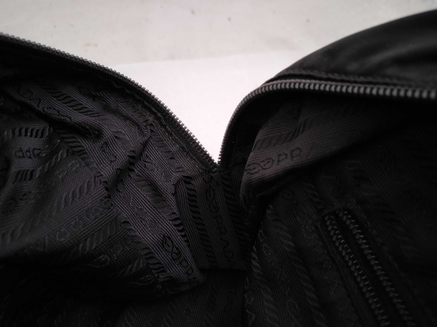 PRADA nylon shoulder black handbag