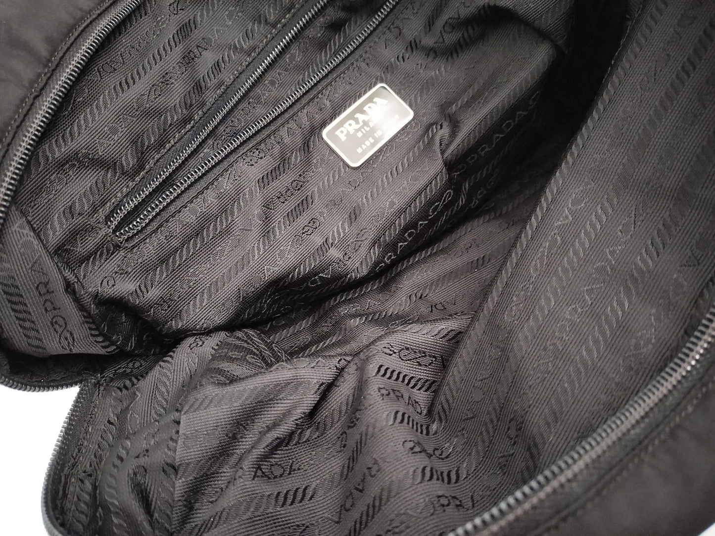 PRADA nylon shoulder black handbag