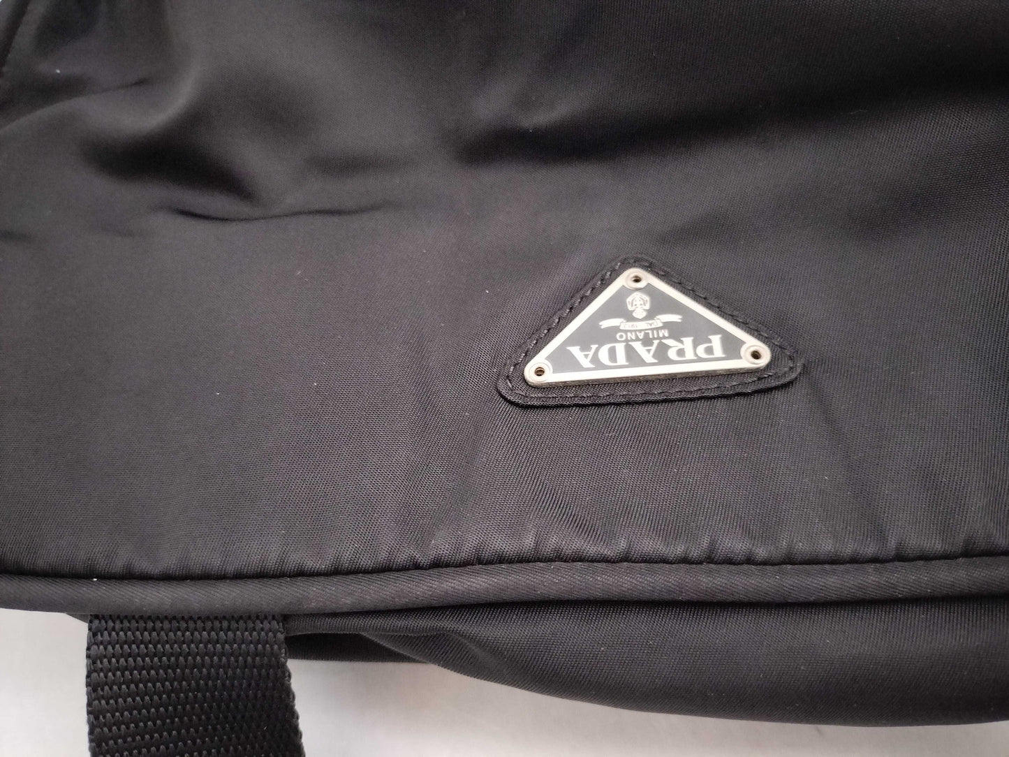 PRADA nylon shoulder black handbag