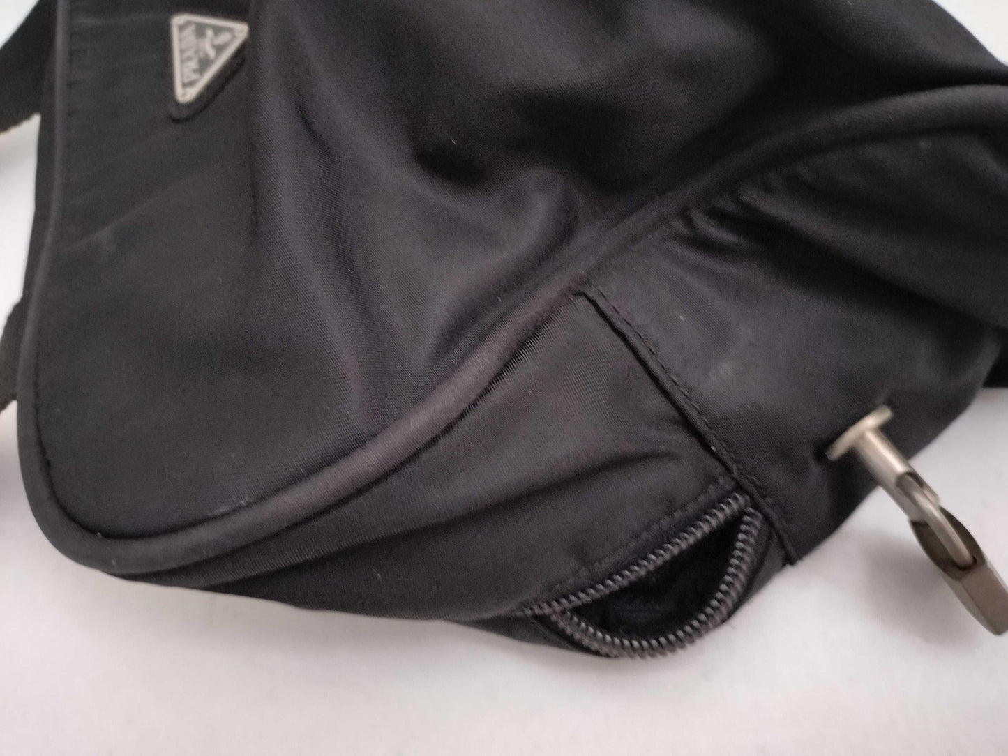PRADA nylon shoulder black handbag