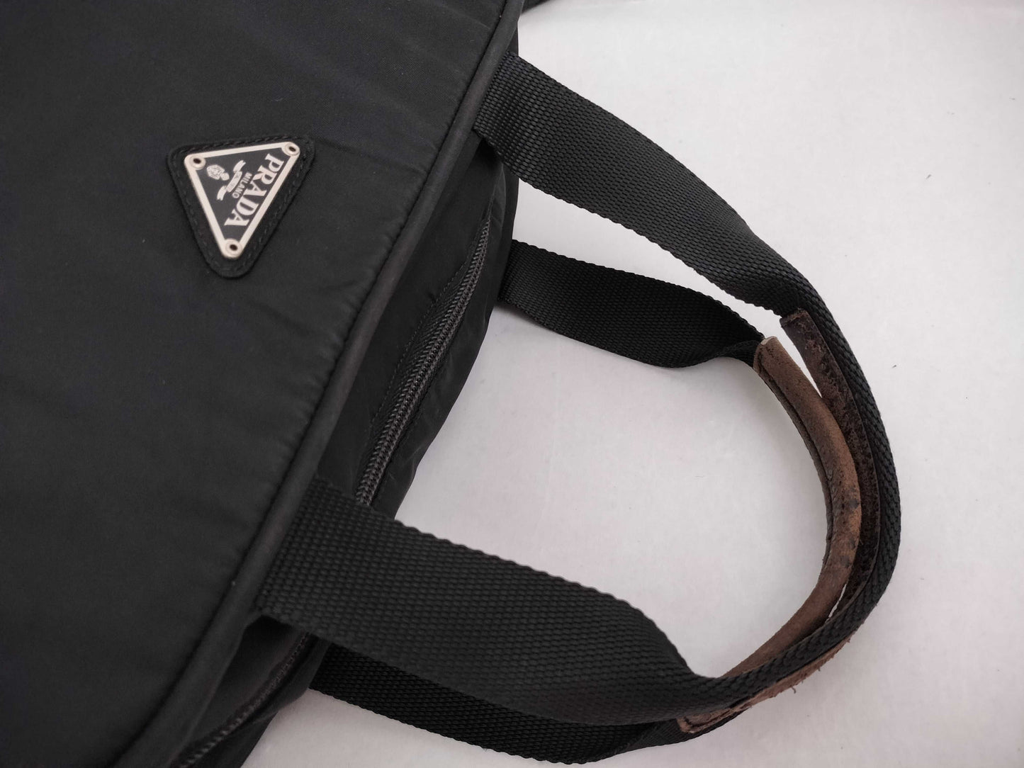 PRADA nylon shoulder black handbag