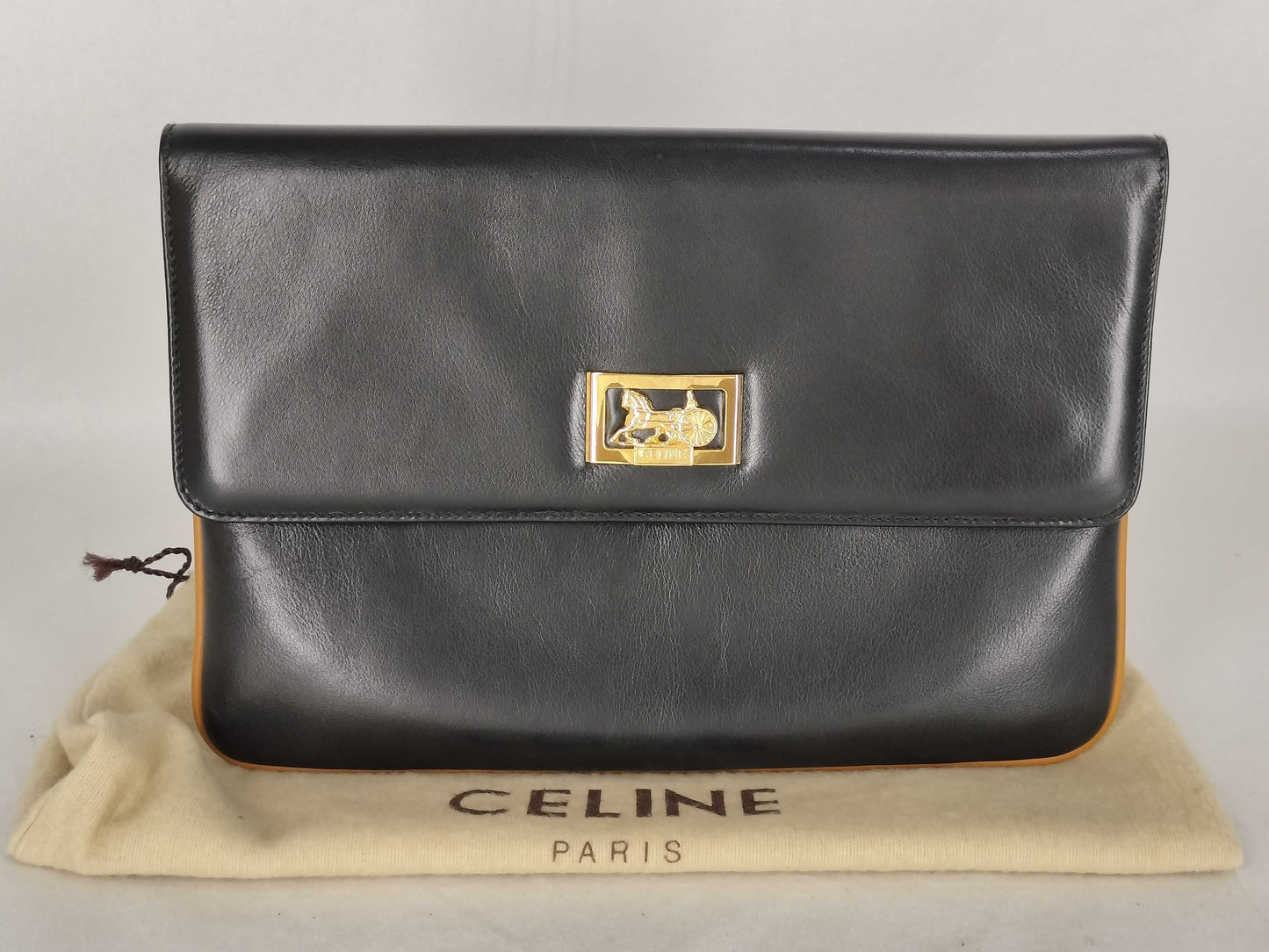 CELINE Leather Clutch Bag Clutch Bag
