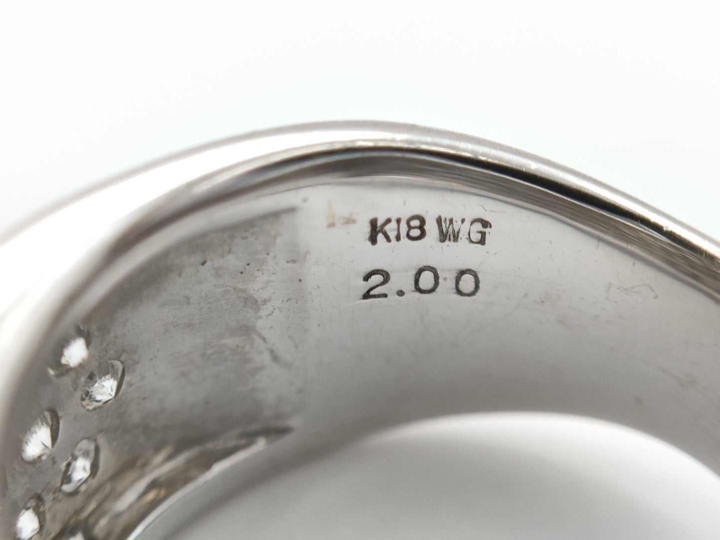 D2.00ct K18WG 11.2g Ring