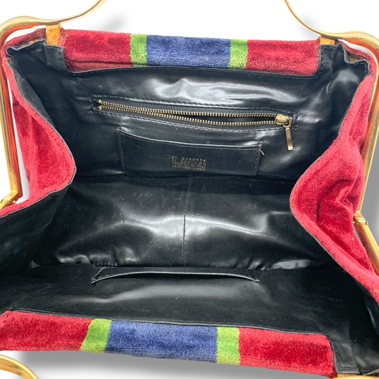Roberta Camerino handbag with clasp closure
