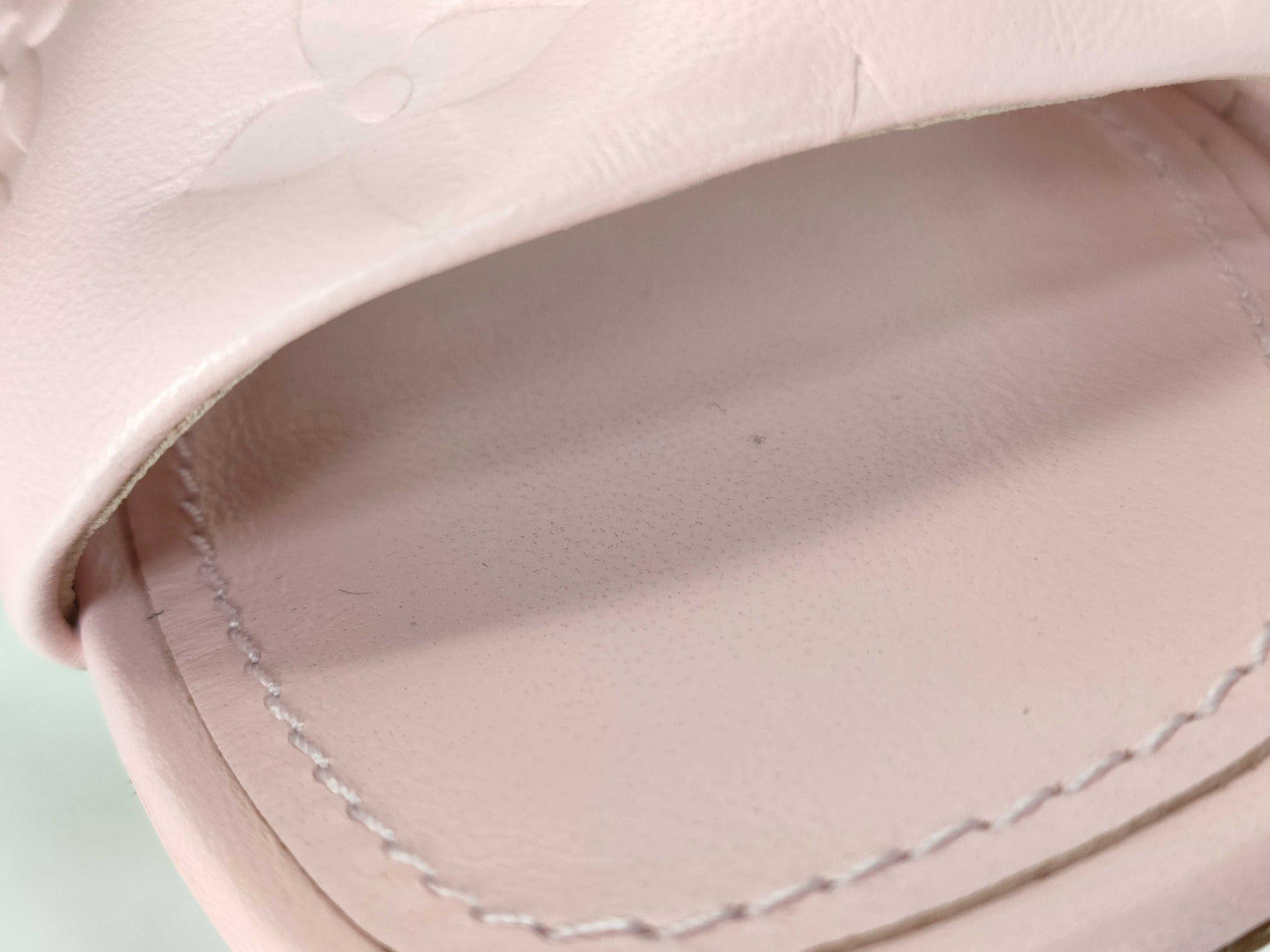 LOUIS VUITTON Revival Line Sandals Monogram Embossed Pink SW0291 34 1/2 Sandals