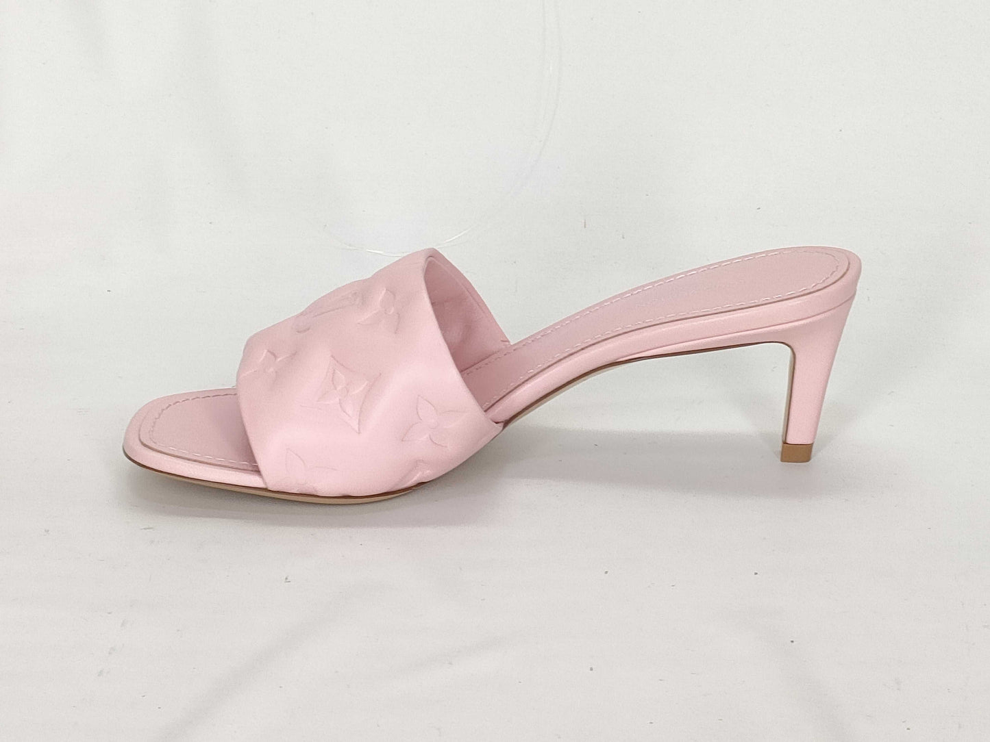 LOUIS VUITTON Revival Line Sandals Monogram Embossed Pink SW0291 34 1/2 Sandals