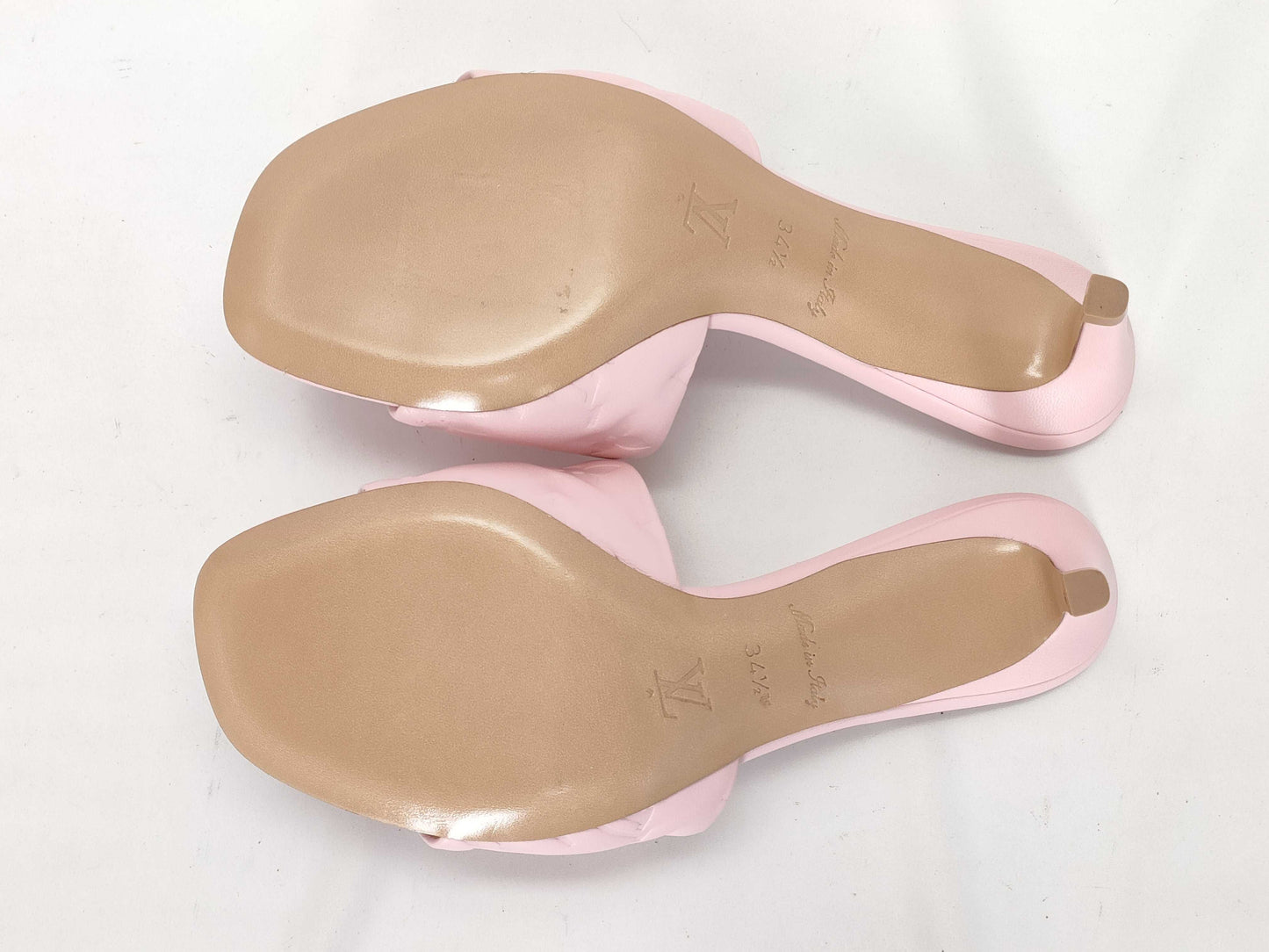 LOUIS VUITTON Revival Line Sandals Monogram Embossed Pink SW0291 34 1/2 Sandals