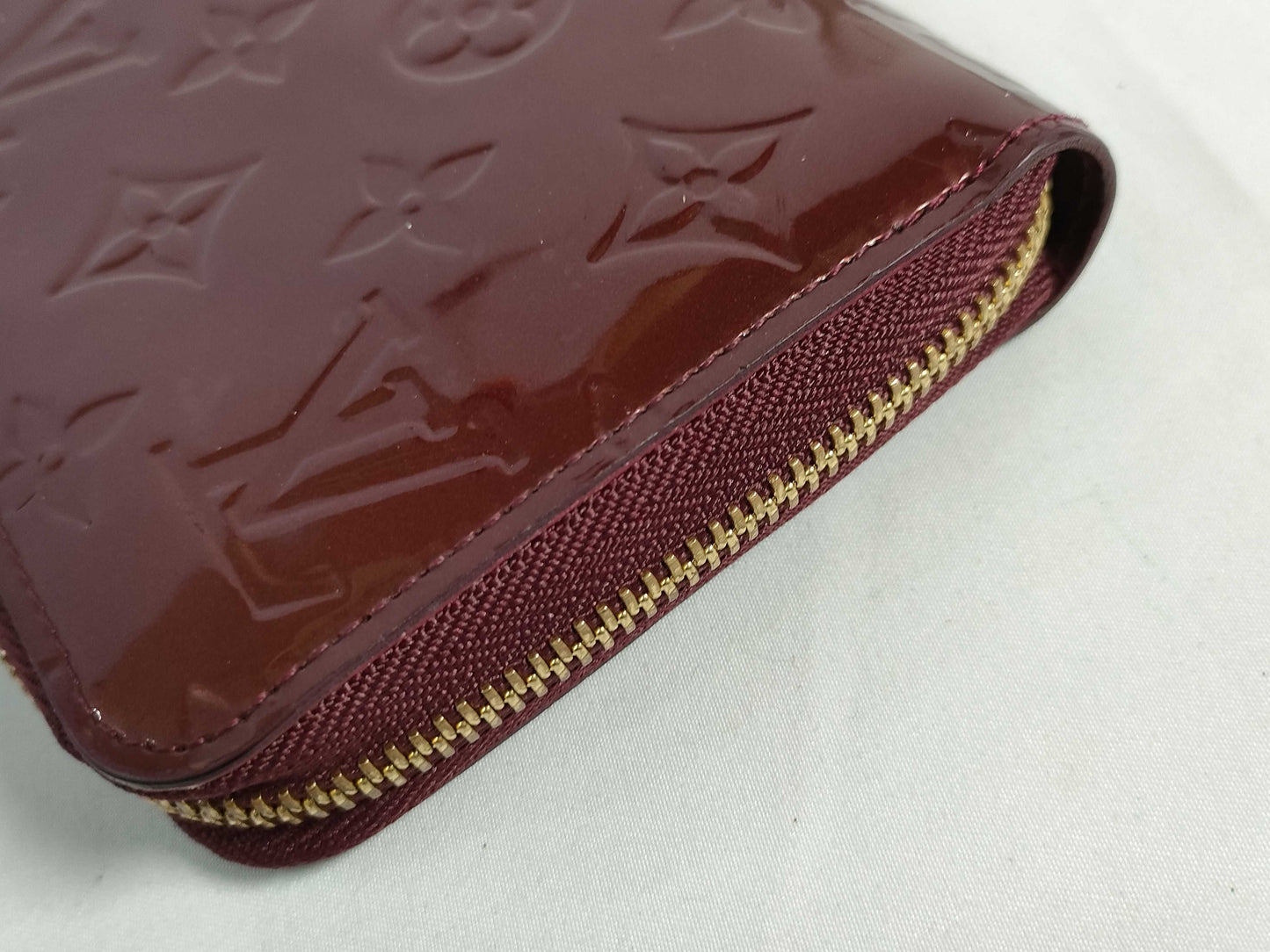LOUIS VUITTON Vernis Zippy Wallet/M93522/SP1170/Vernis/Amaranth/G Hardware Wallet