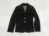 DOLCE & GABBANA Velvet Tailored Jacket, Floral Print, Black, Size 42