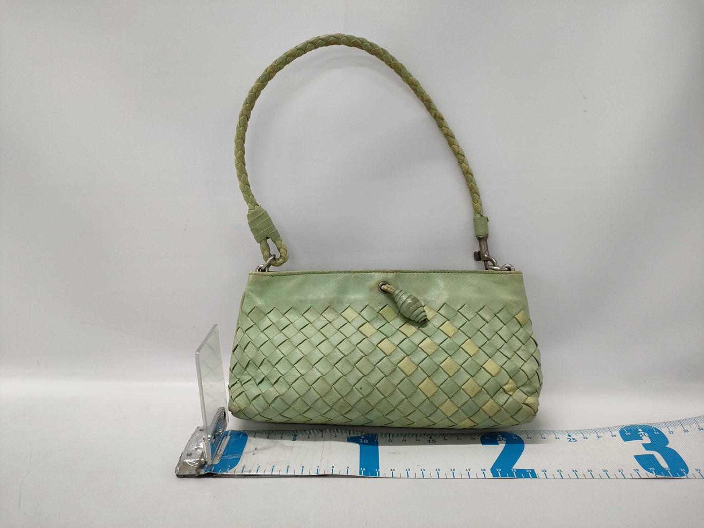 BOTTEGA VENETA Intrecciato Handbag Shoulder Accessory Pouch Leather Green Bag