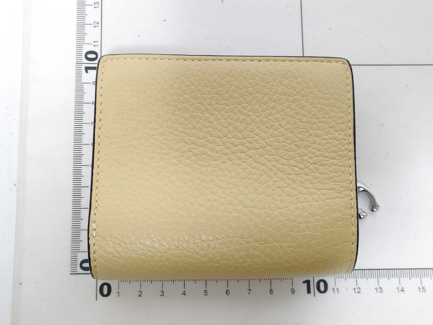 COACH Leather Bifold Wallet CBN90 Yellow Beige