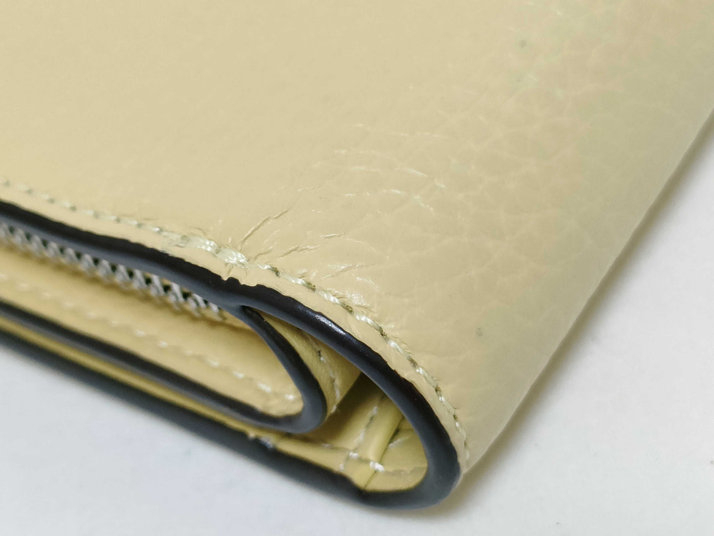 COACH Leather Bifold Wallet CBN90 Yellow Beige