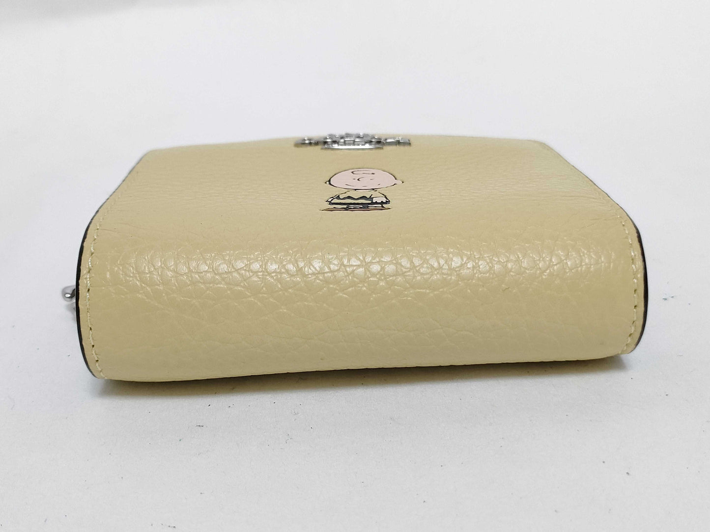 COACH Leather Bifold Wallet CBN90 Yellow Beige