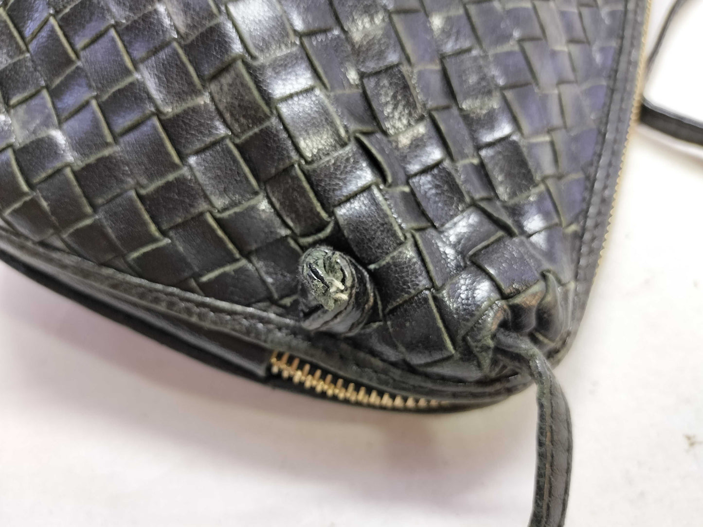 BOTTEGA VENETA Intrecciato BOTTEGA VENETA NODINI Intrecciato Shoulder Bag Black