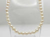 Akoya pearl necklace, diameter approximately 8.6mm-8.9mm, sterling silver, 74.2g
