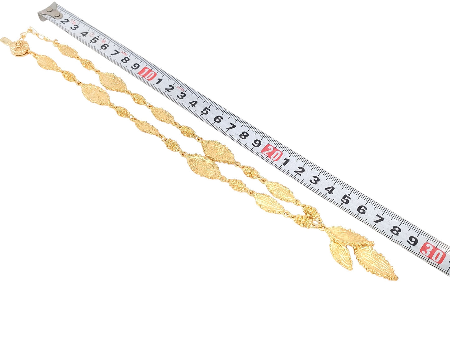 Yves Saint Laurent Yves Saint Laurent Gold-Colored Triple Leaf Necklace, 41.7g