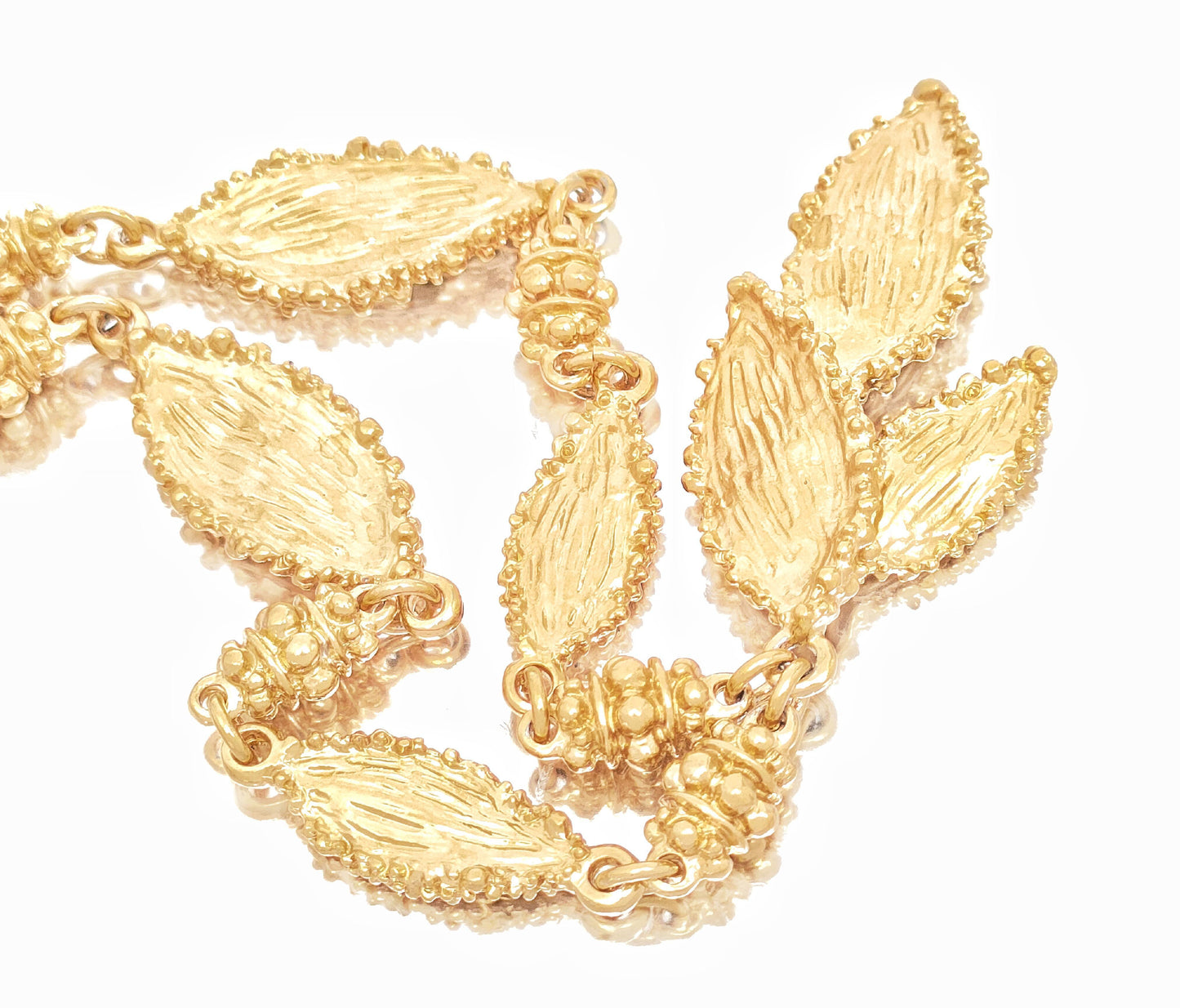Yves Saint Laurent Yves Saint Laurent Gold-Colored Triple Leaf Necklace, 41.7g